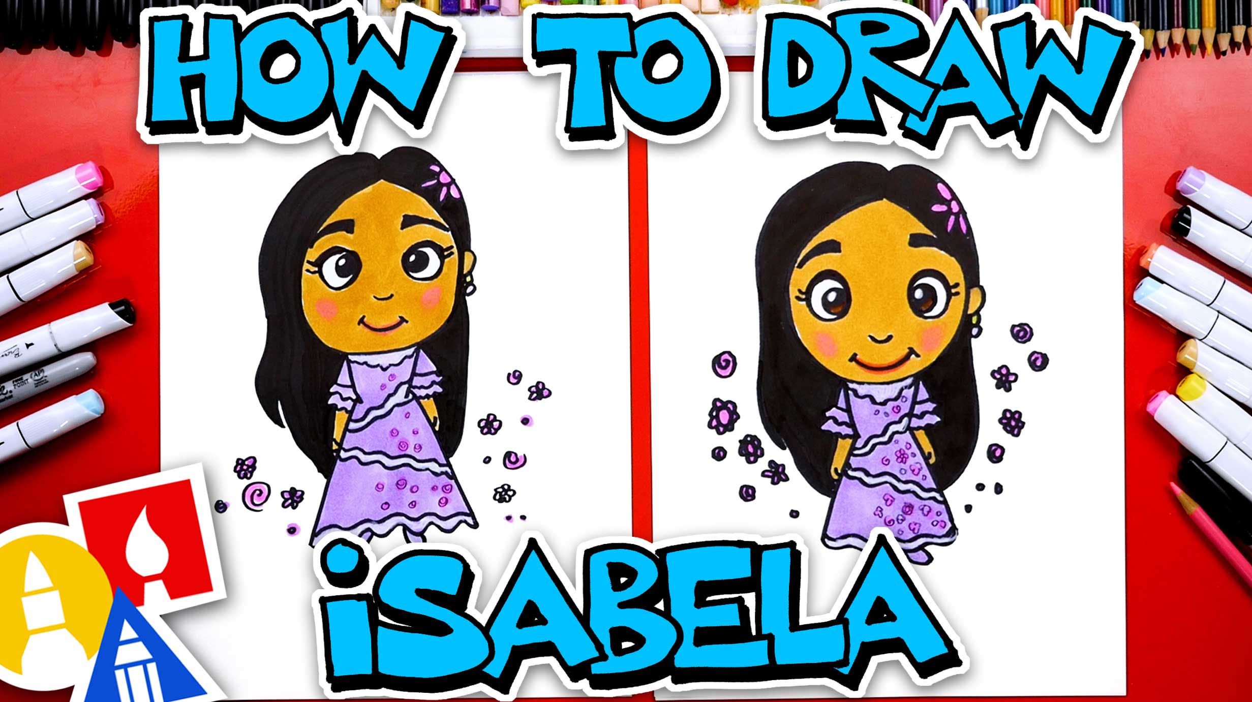 How To Draw Isabela From Encanto Art For Kids Hub