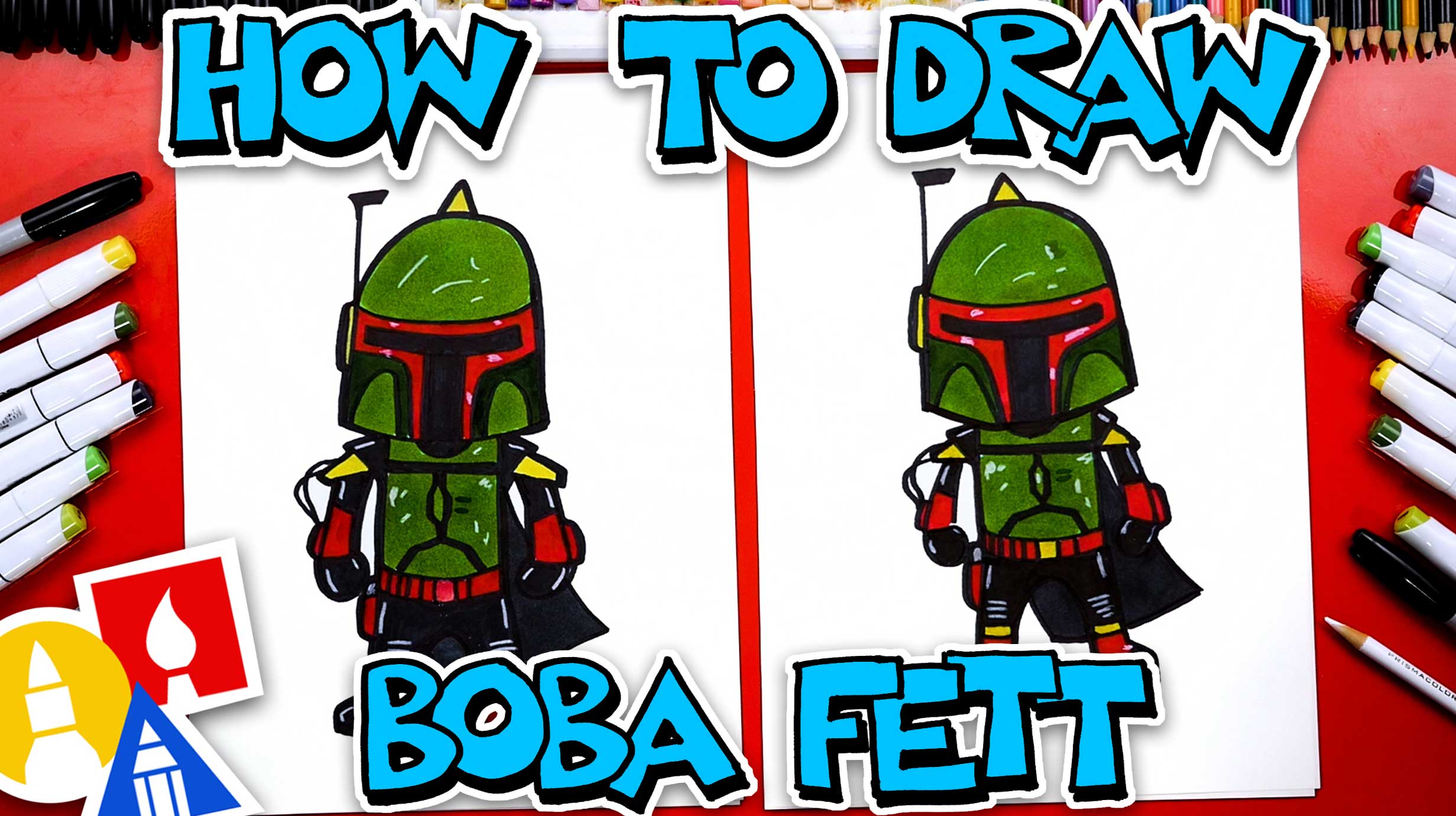 How To Draw Boba Fett Art For Kids Hub