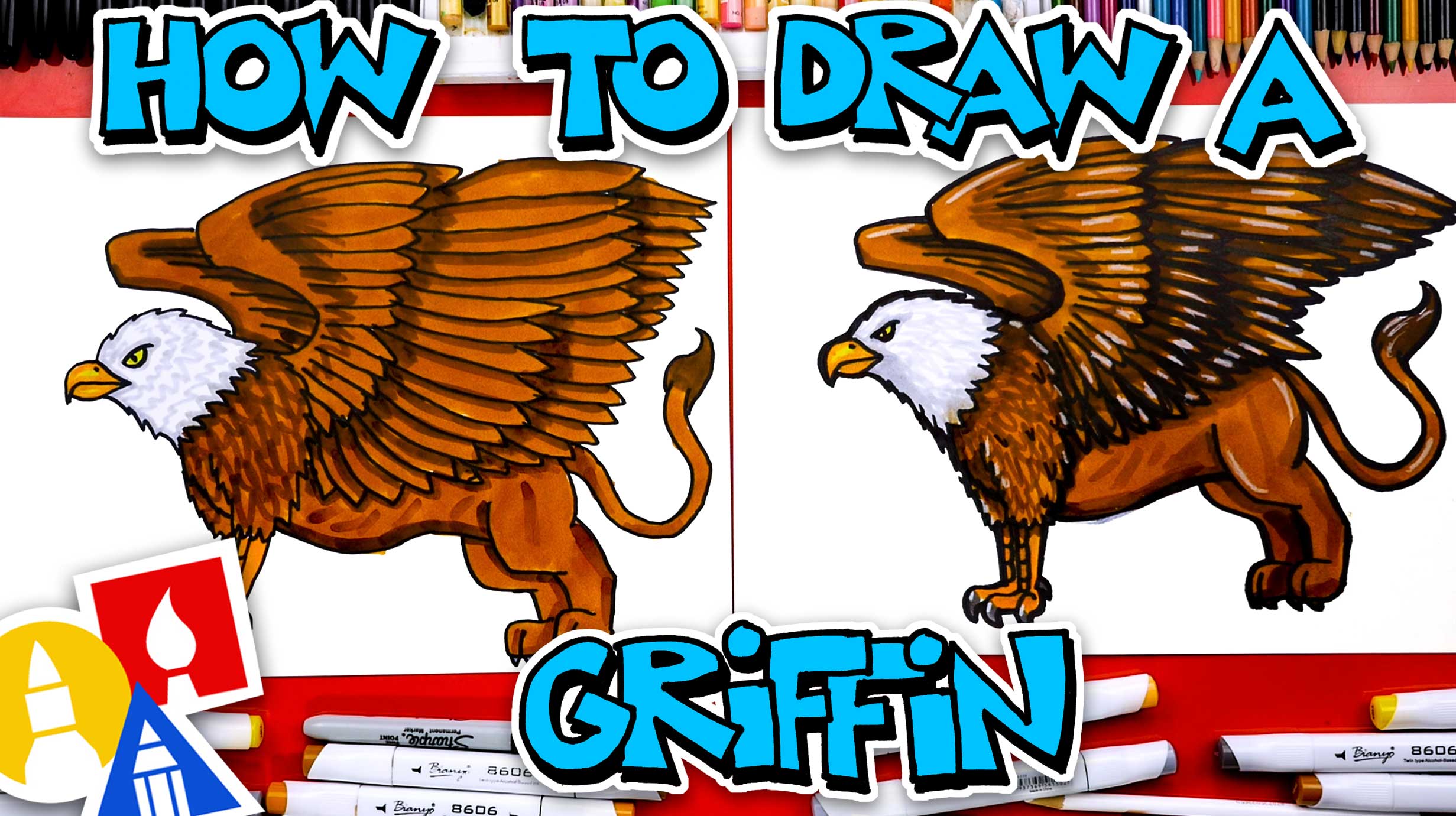 How To Draw A Griffin Art For Kids Hub