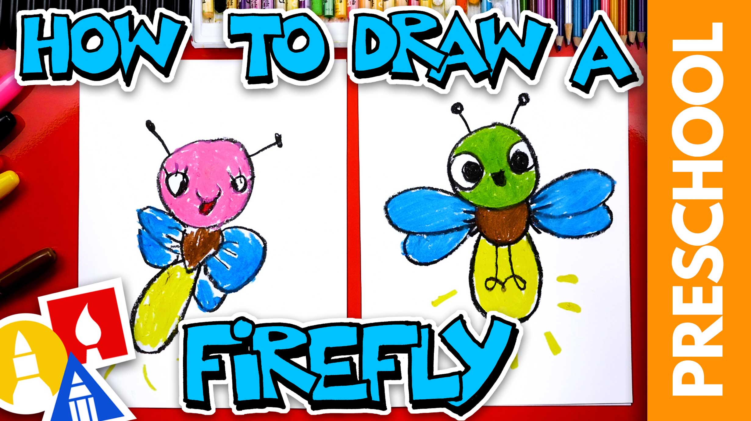 How To Draw Firefly - Preschool - Art For Kids Hub -