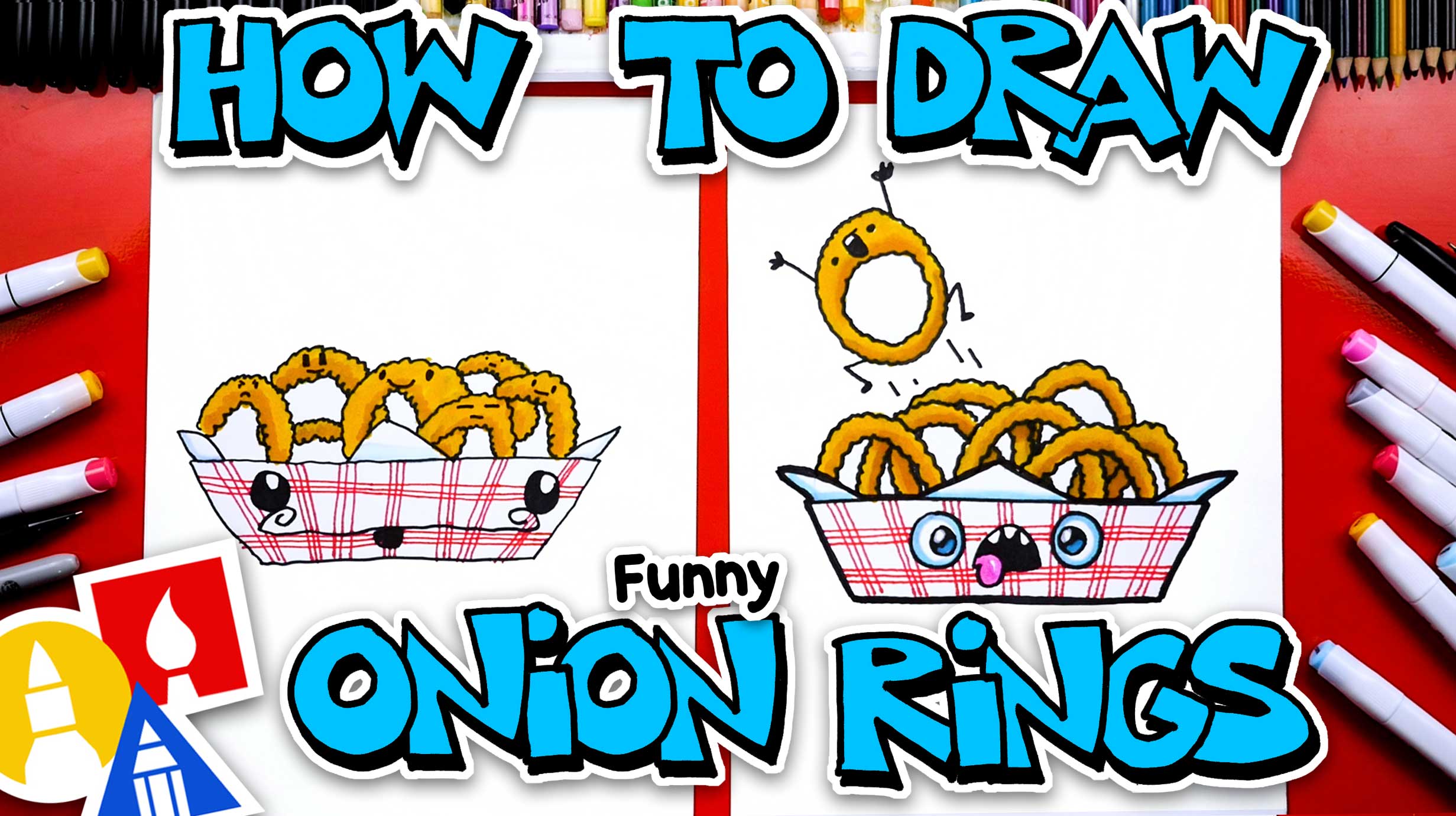 How To Draw Funny Onion Rings Art For Kids Hub
