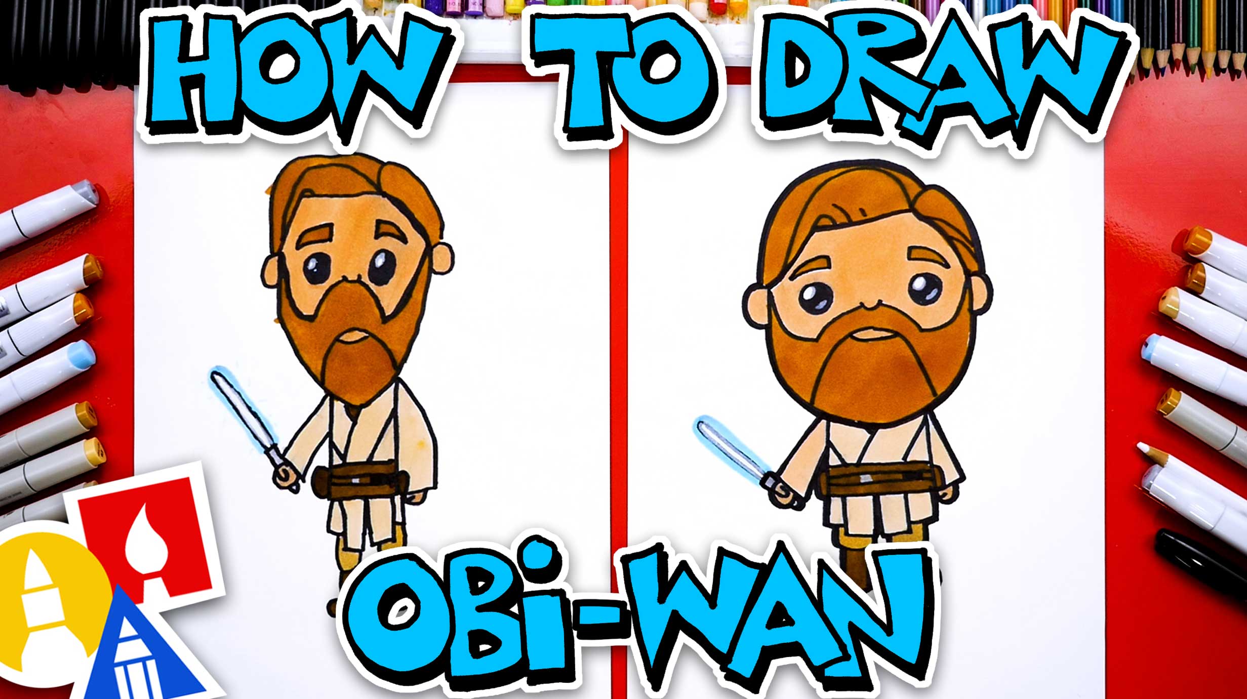 How To Draw ObiWan Kenobi Art For Kids Hub