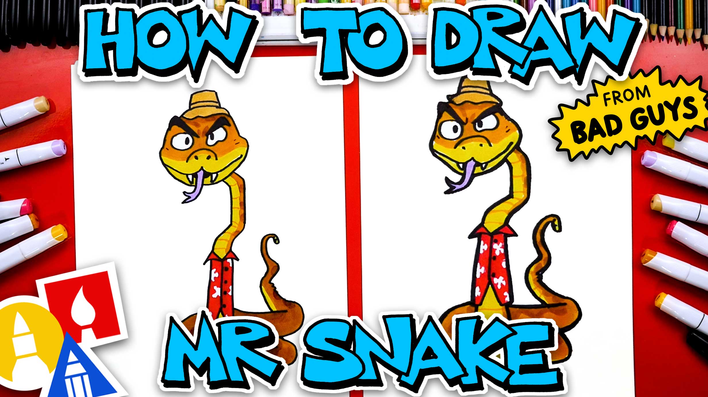 How To Draw Mr Snake From The Bad Guys