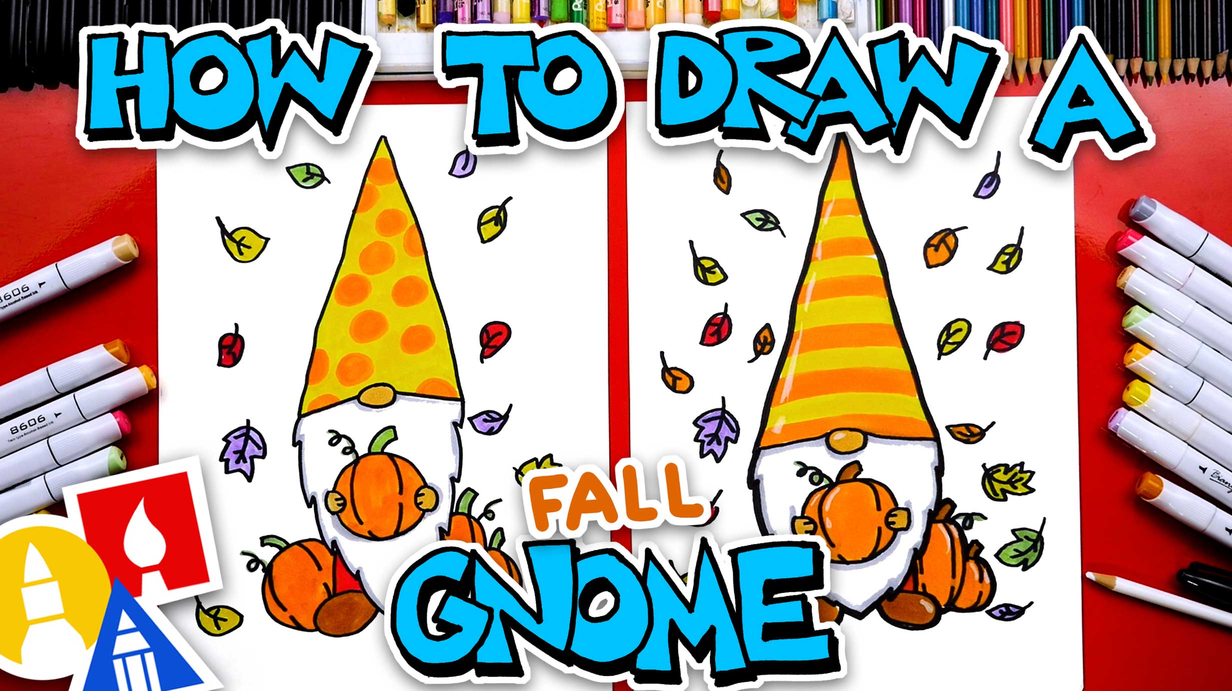 How To Draw A Fall Gnome - Art For Kids Hub