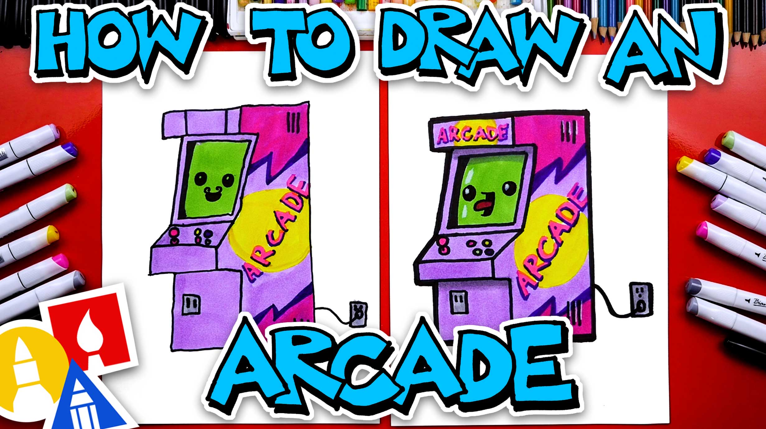 How To Draw An Arcade Machine National Video Game Day