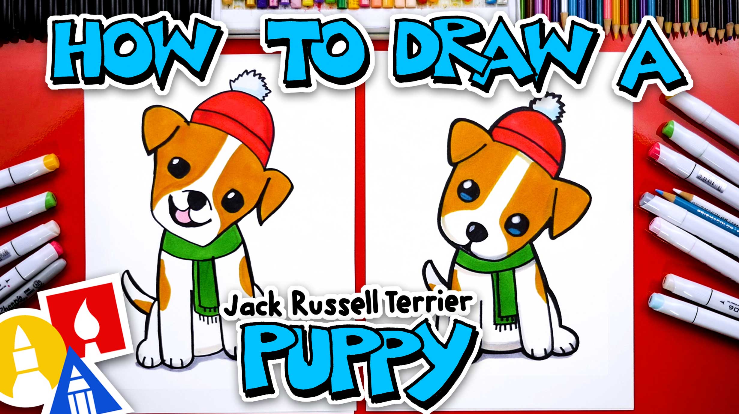 How To Draw A Jack Russell Terrier Puppy Art For Kids Hub