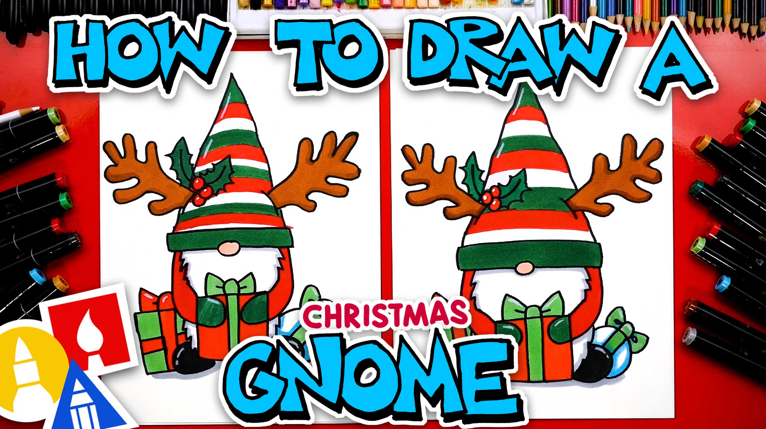 How To Draw A Christmas Gnome Art For Kids Hub
