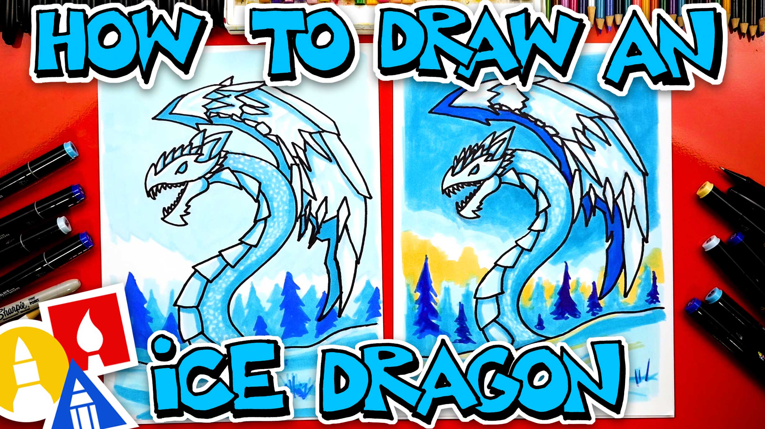 How To Draw An Ice Dragon Advanced