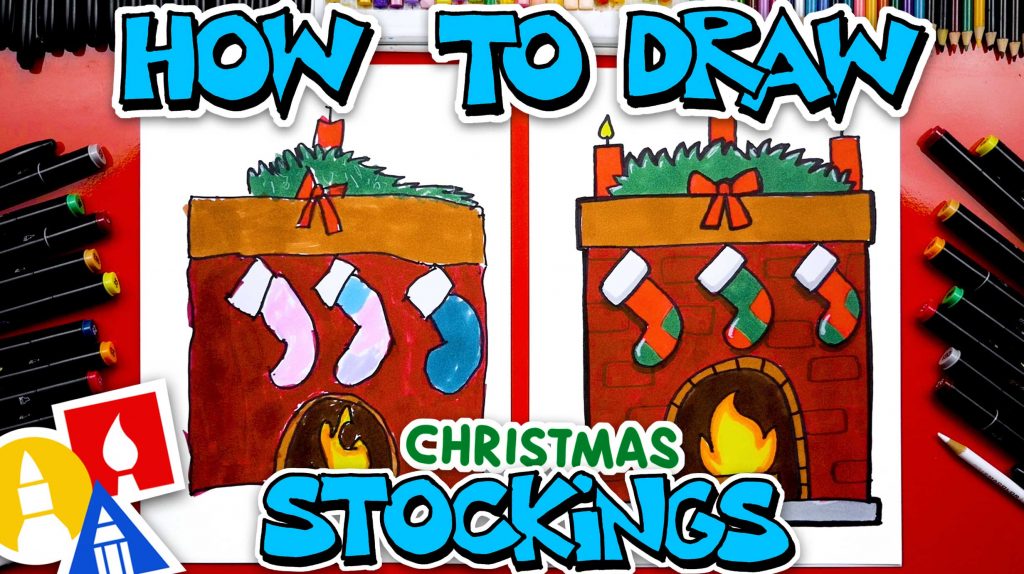 How to Draw a Cute Christmas Stocking Emoji for Beginners - Kiddy
