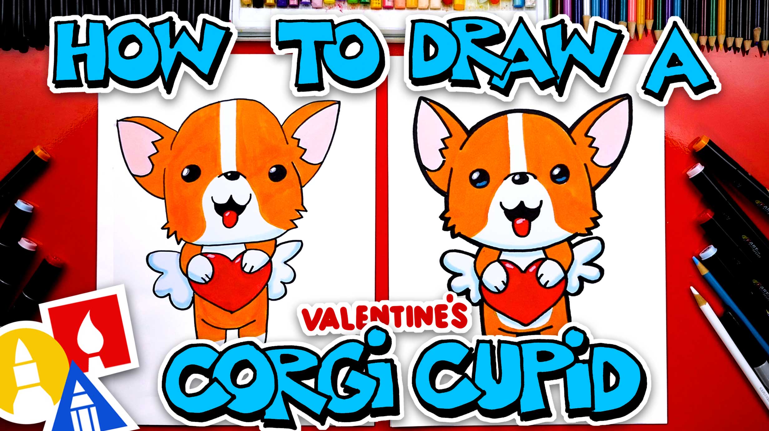 Art For Kids Hub on X: Today, we're learning how to draw the cutest corgi  unicorn ever or a corgi-corn! Watch on   or  AFKH tv  #afkh #artforkidshub #howtodraw #artforkids