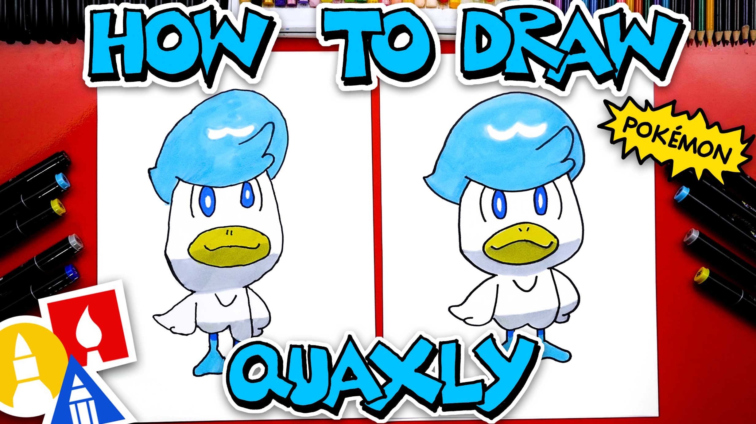 How To Draw Quaxly Pokemon Art For Kids Hub