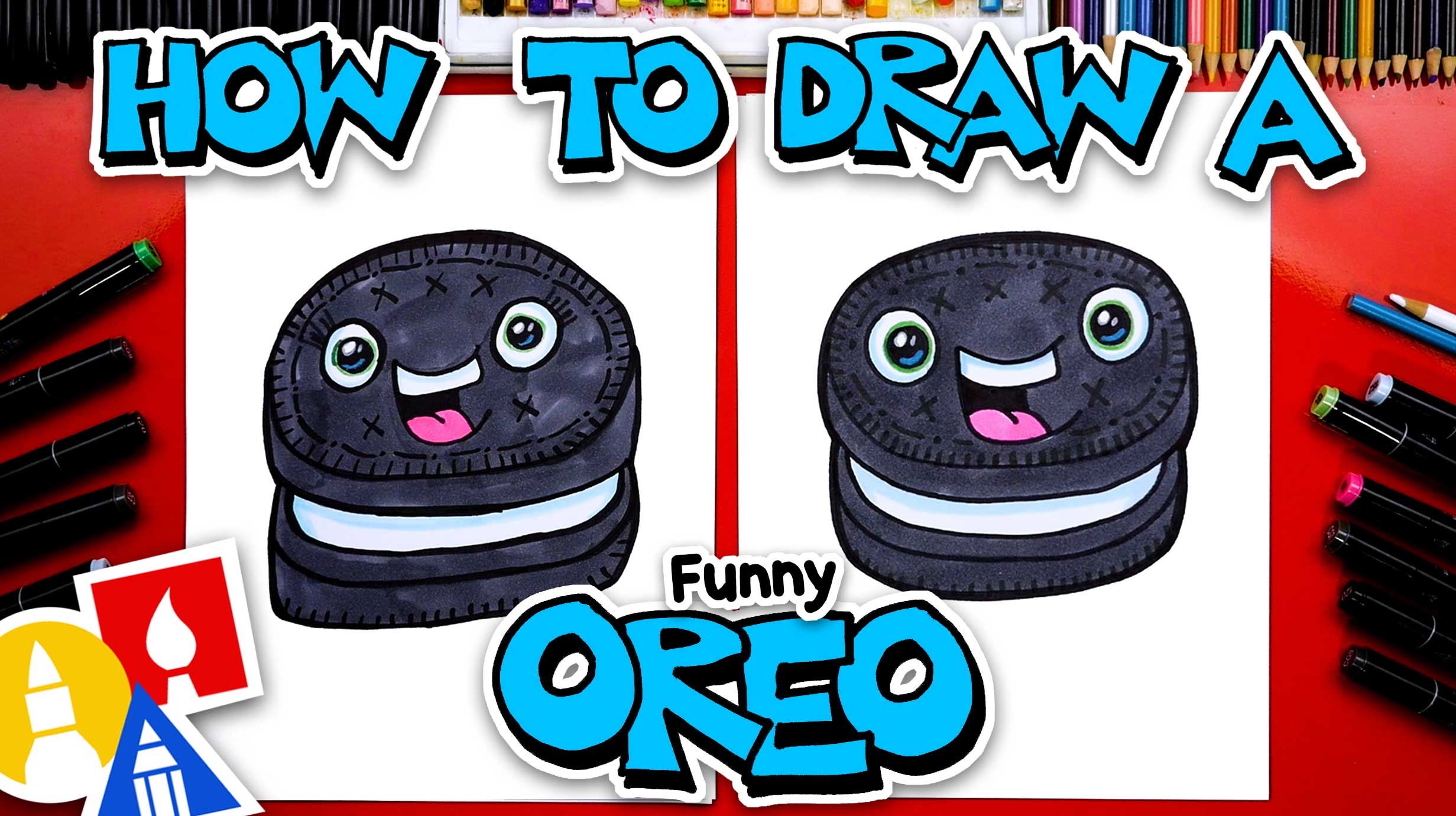 How To Draw A Funny Oreo Cookie Thumbnail 