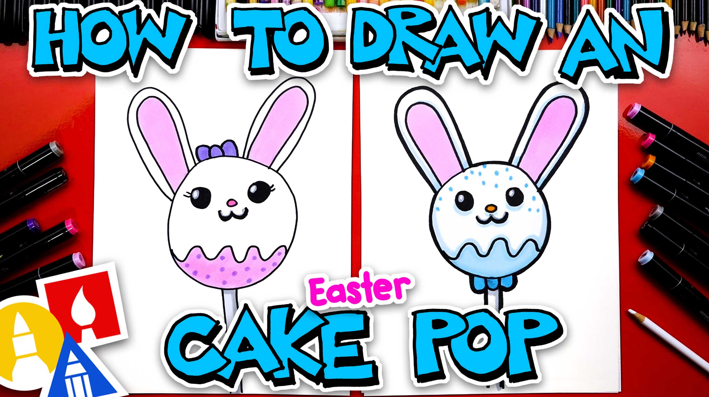How To Draw An Easter Cake Pop - Art For Kids Hub 