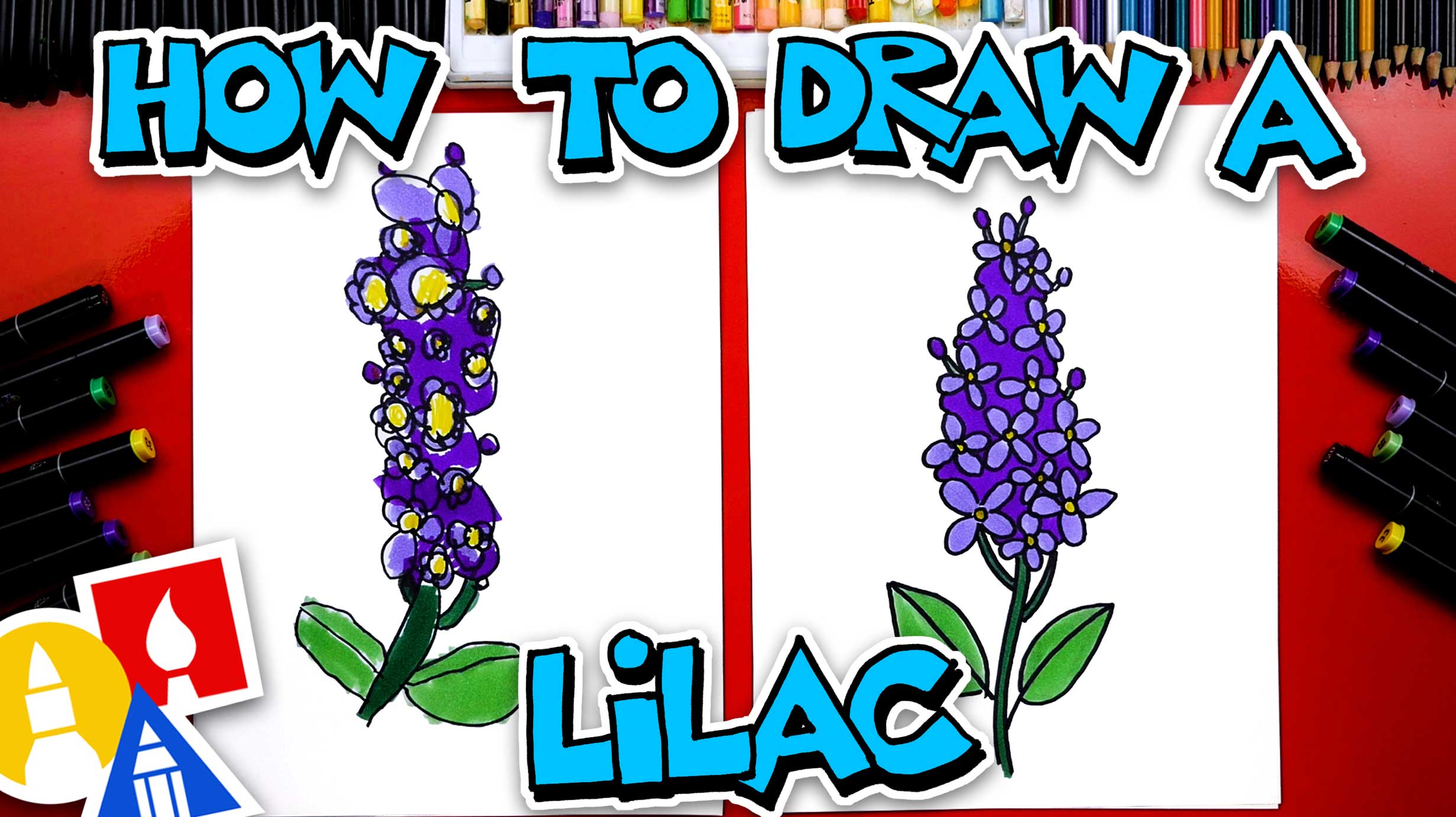 How To Draw Lilac Flowers Art For Kids Hub