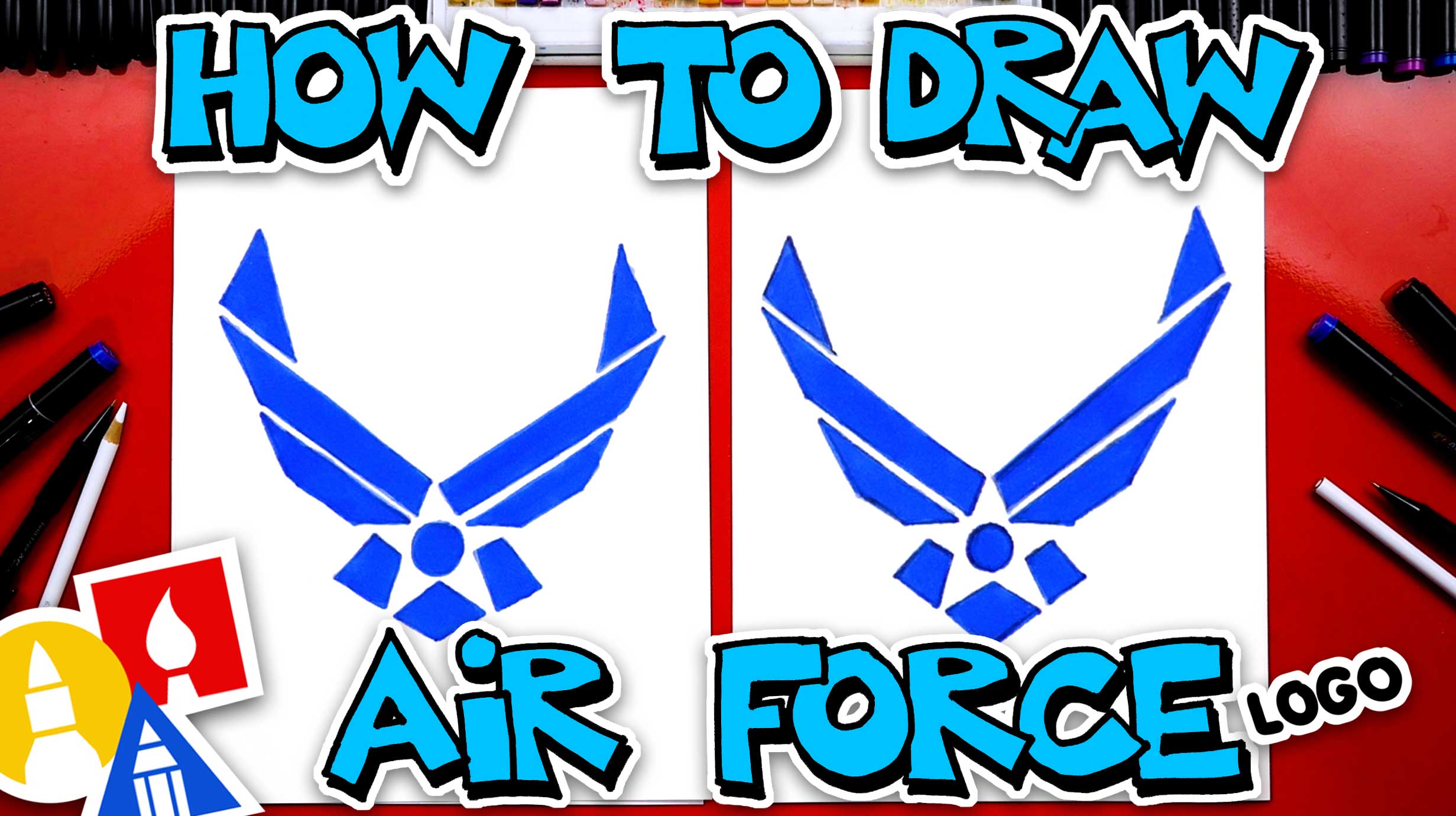 How To Draw The Air Force Logo Art For Kids Hub
