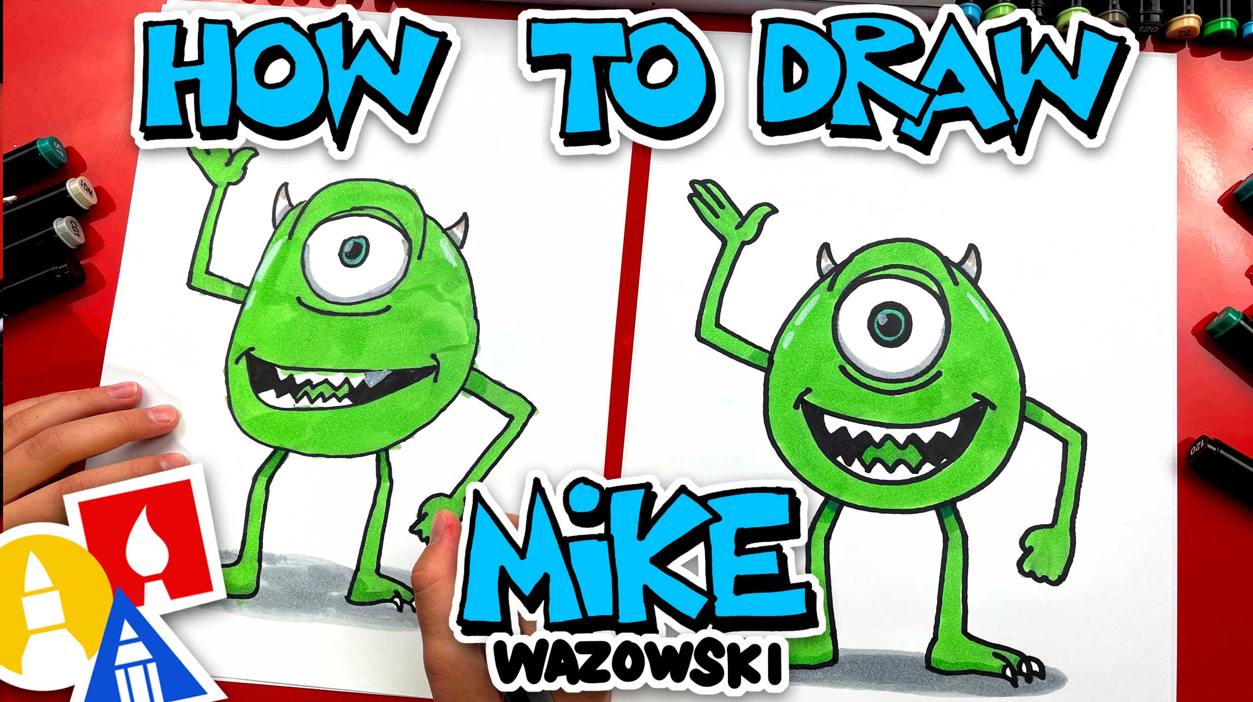 How To Draw Mike Wazowski From Monsters, Inc. Art For Kids Hub