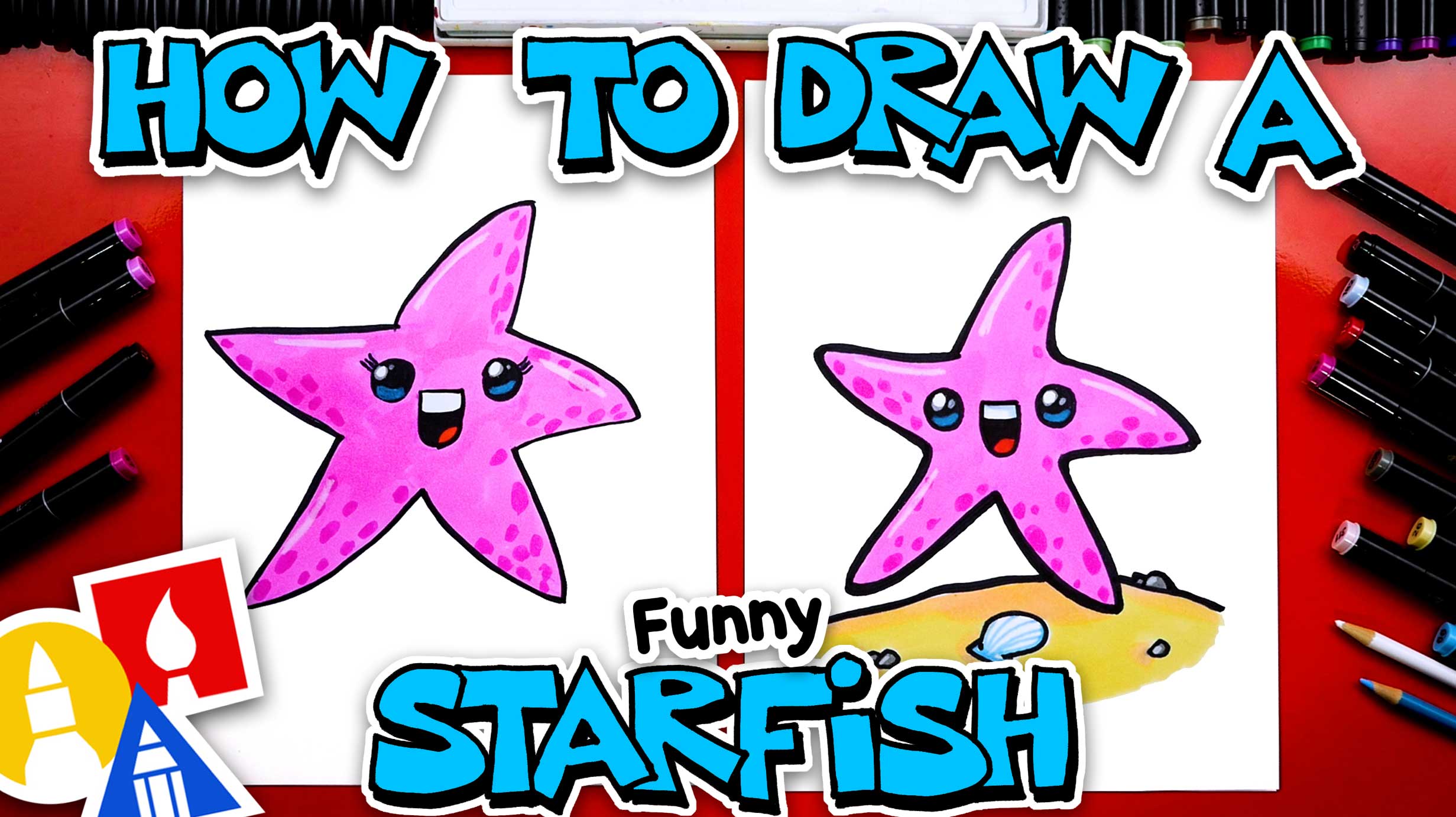 How To Draw A Starfish For Kids Step By Step Drawings