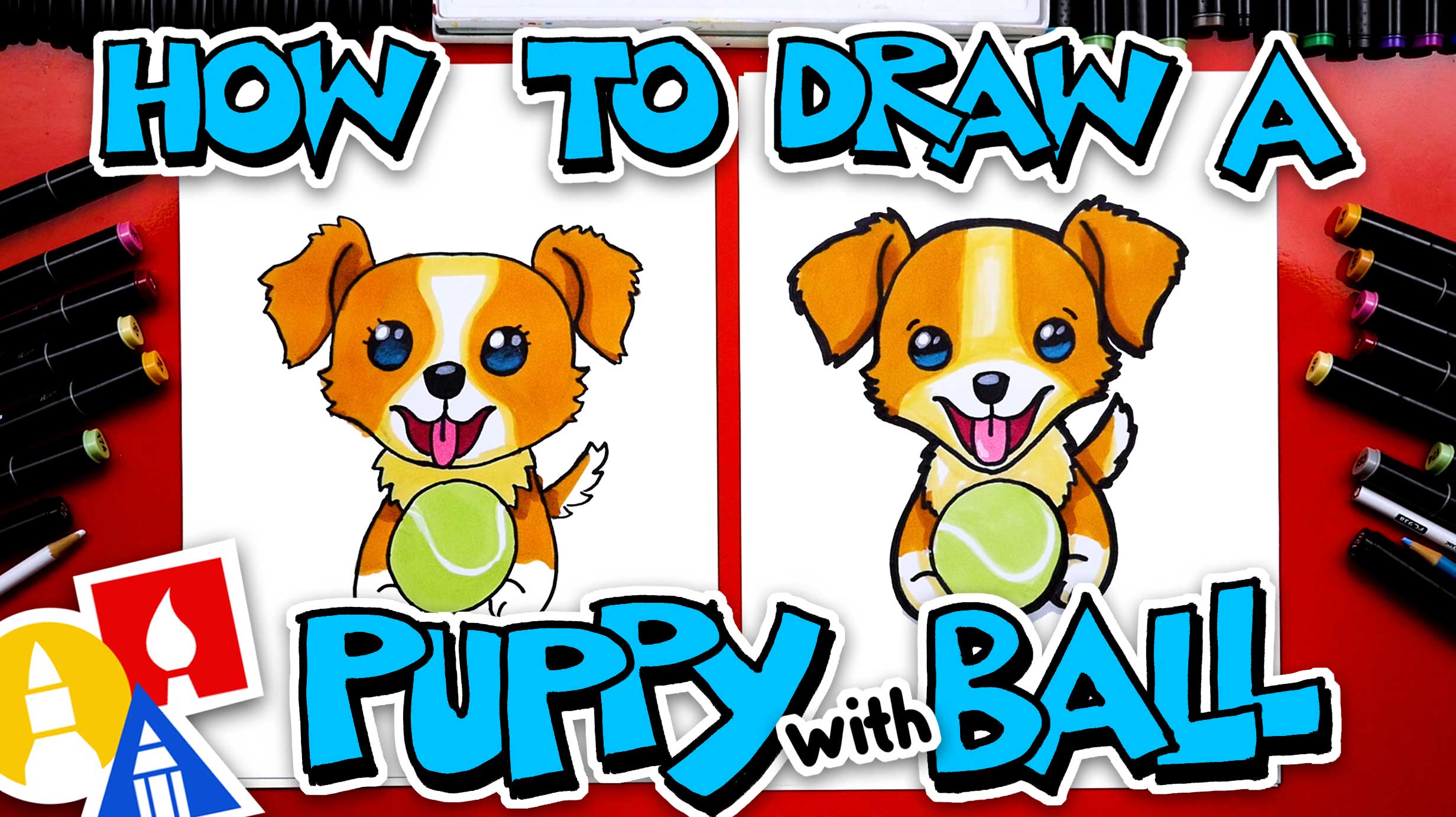Easy step-by-step cute puppy drawing - Craft-Mart