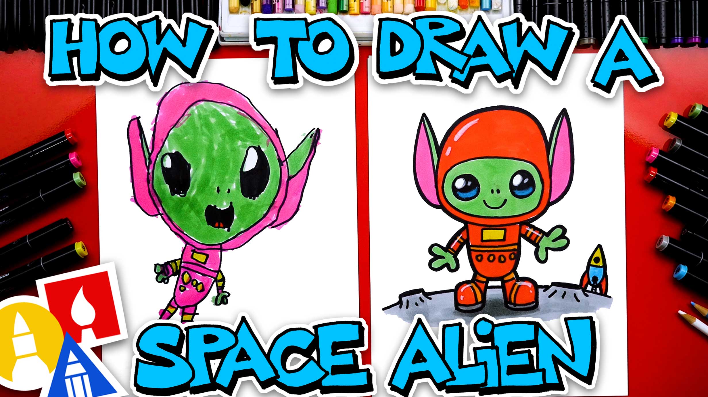 HOW TO DRAW AN ALIEN 