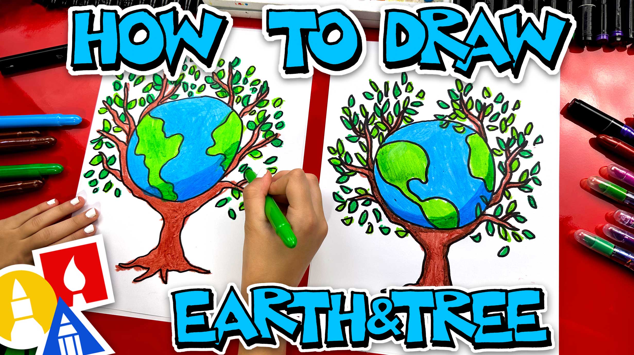 Easy Tree Drawing for Kids - PRB ARTS-saigonsouth.com.vn