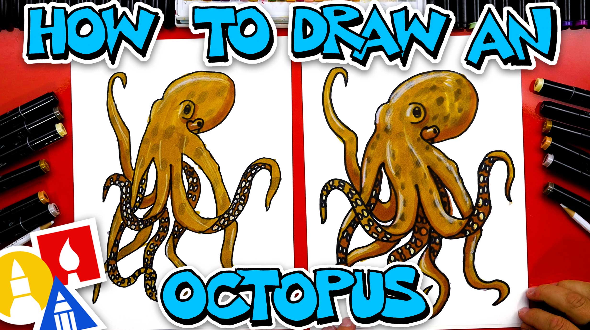 How To Draw A Realistic Octopus Art For Kids Hub