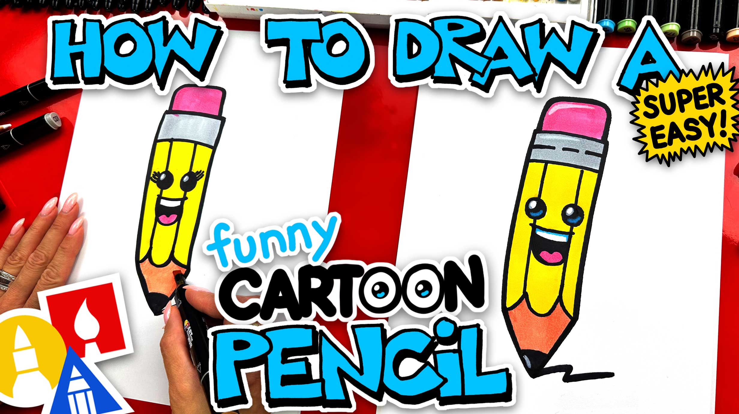 How To Draw A Funny Cartoon Pencil Art For Kids Hub