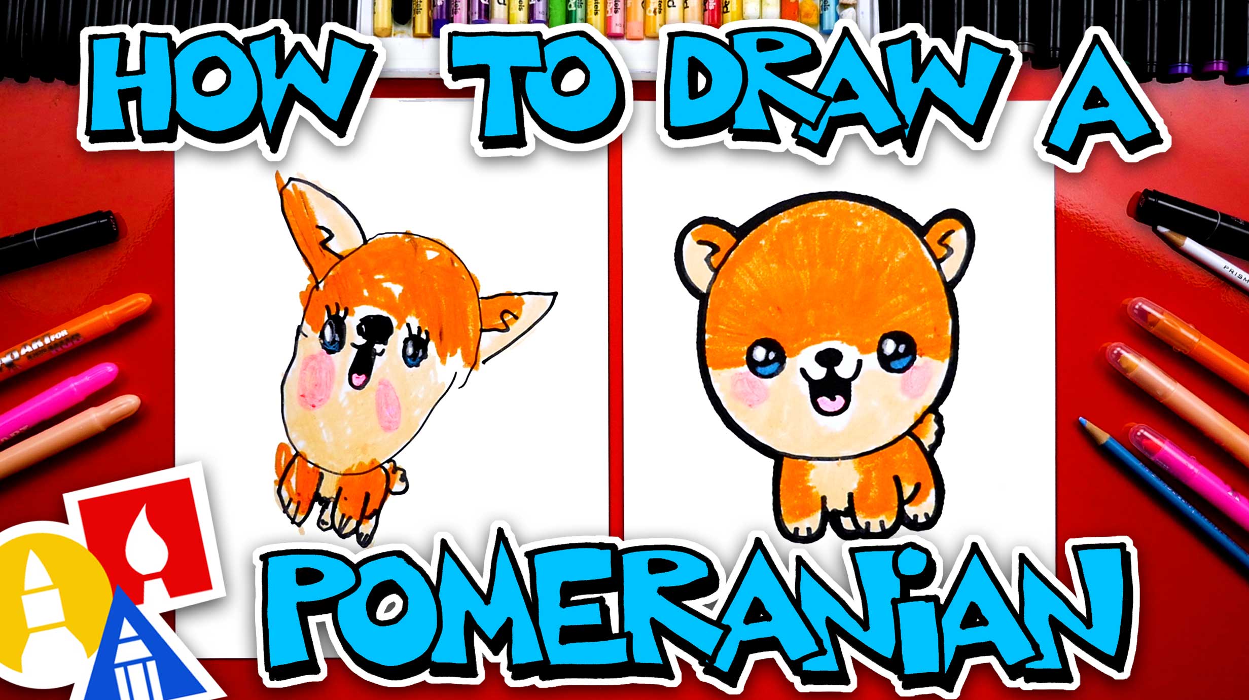 How To Draw A Pomeranian Puppy Art For Kids Hub