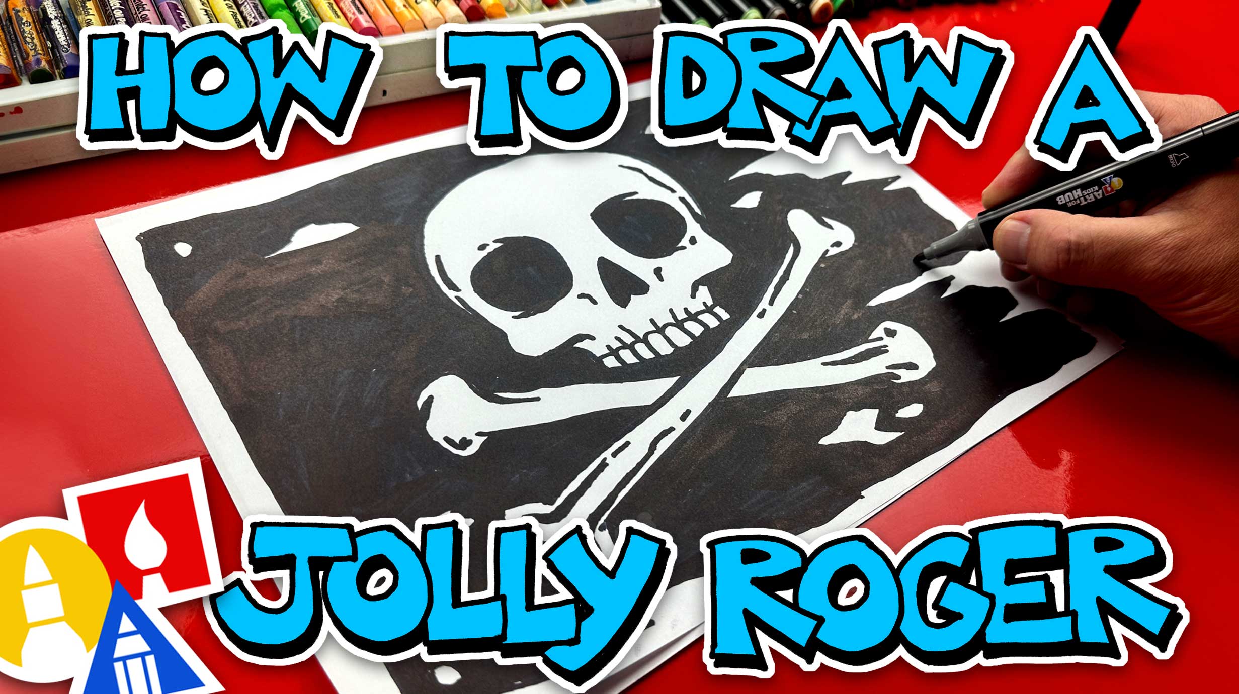 How To Draw A Jolly Roger Pirate Flag