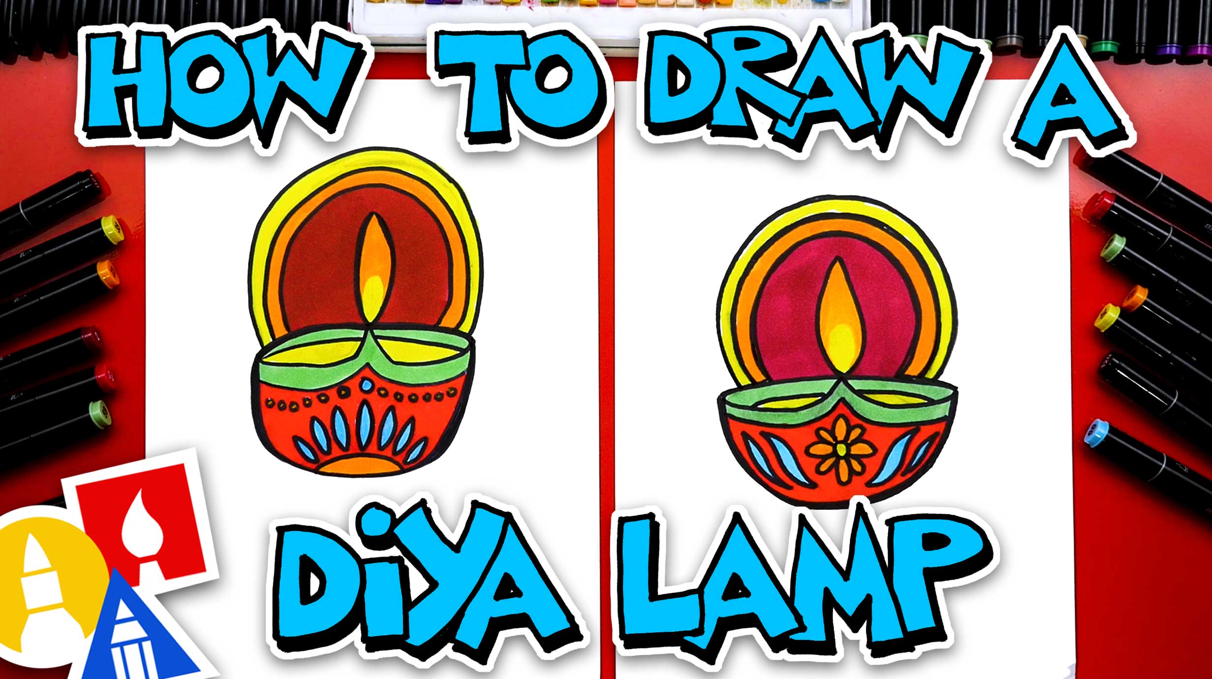 How To Draw A Diya Lamp For Diwali - Art For Kids Hub --saigonsouth.com.vn