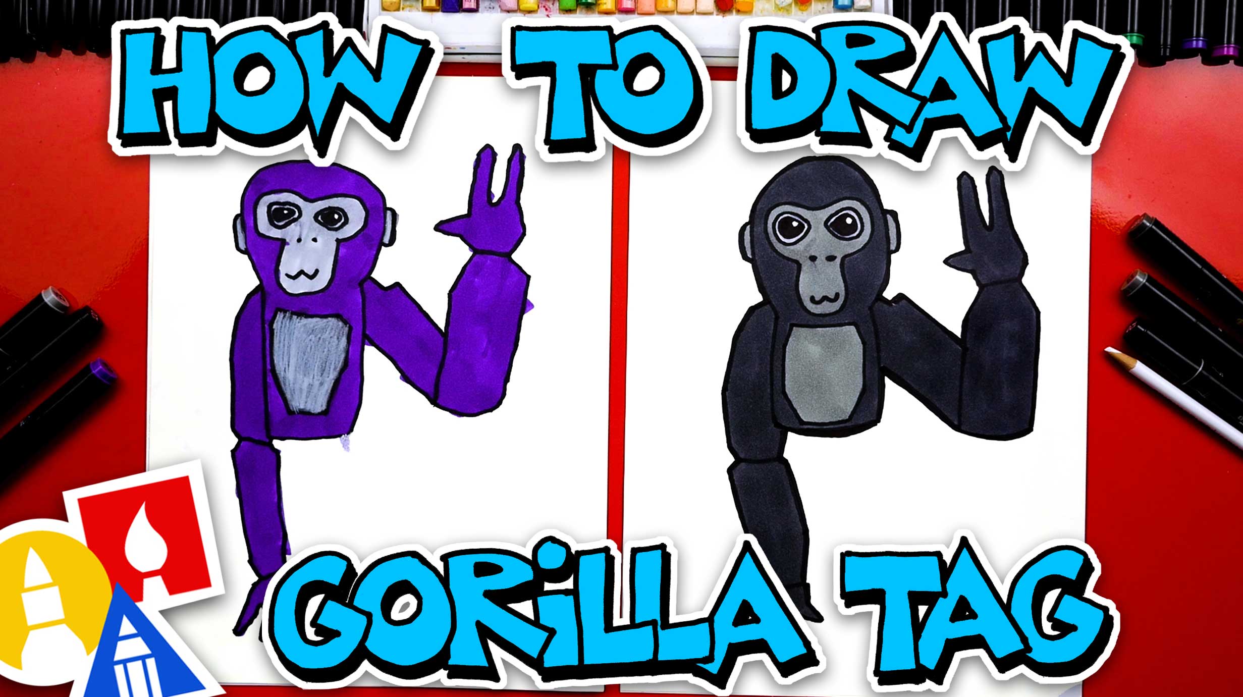 How To Draw Gorilla Tag - Art For Kids Hub 