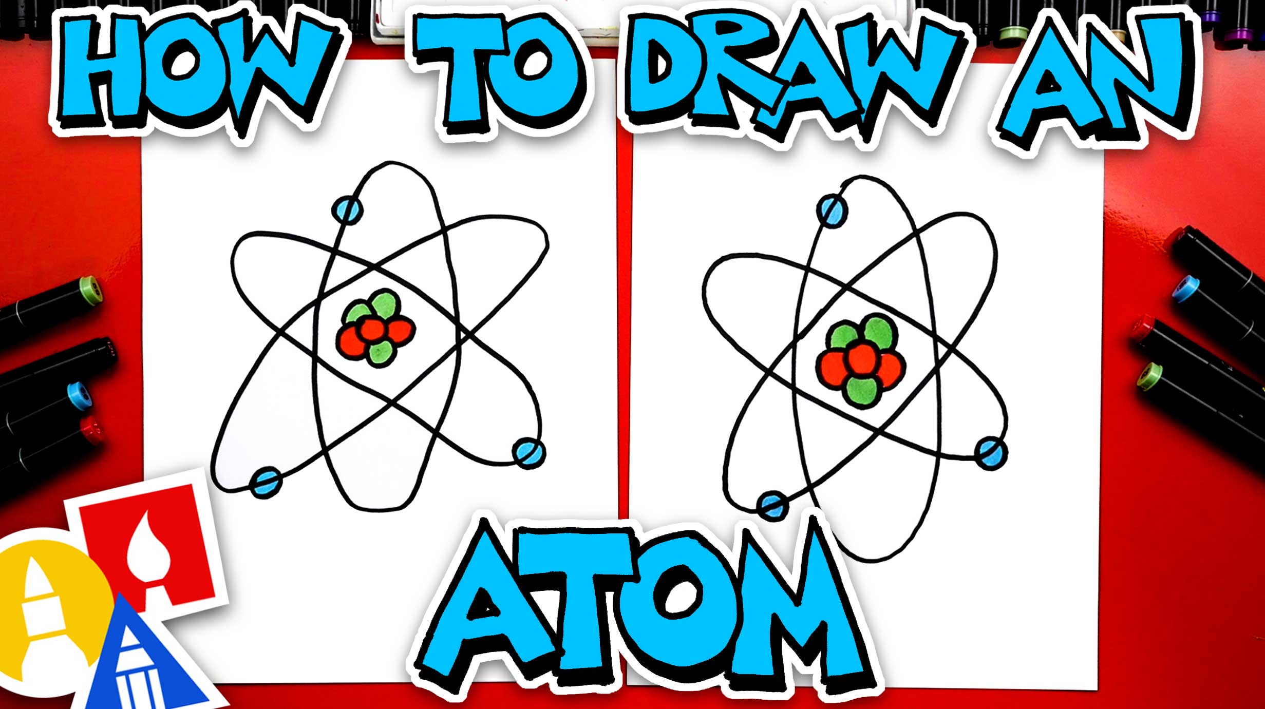 How To Draw An Atom - Art For Kids Hub