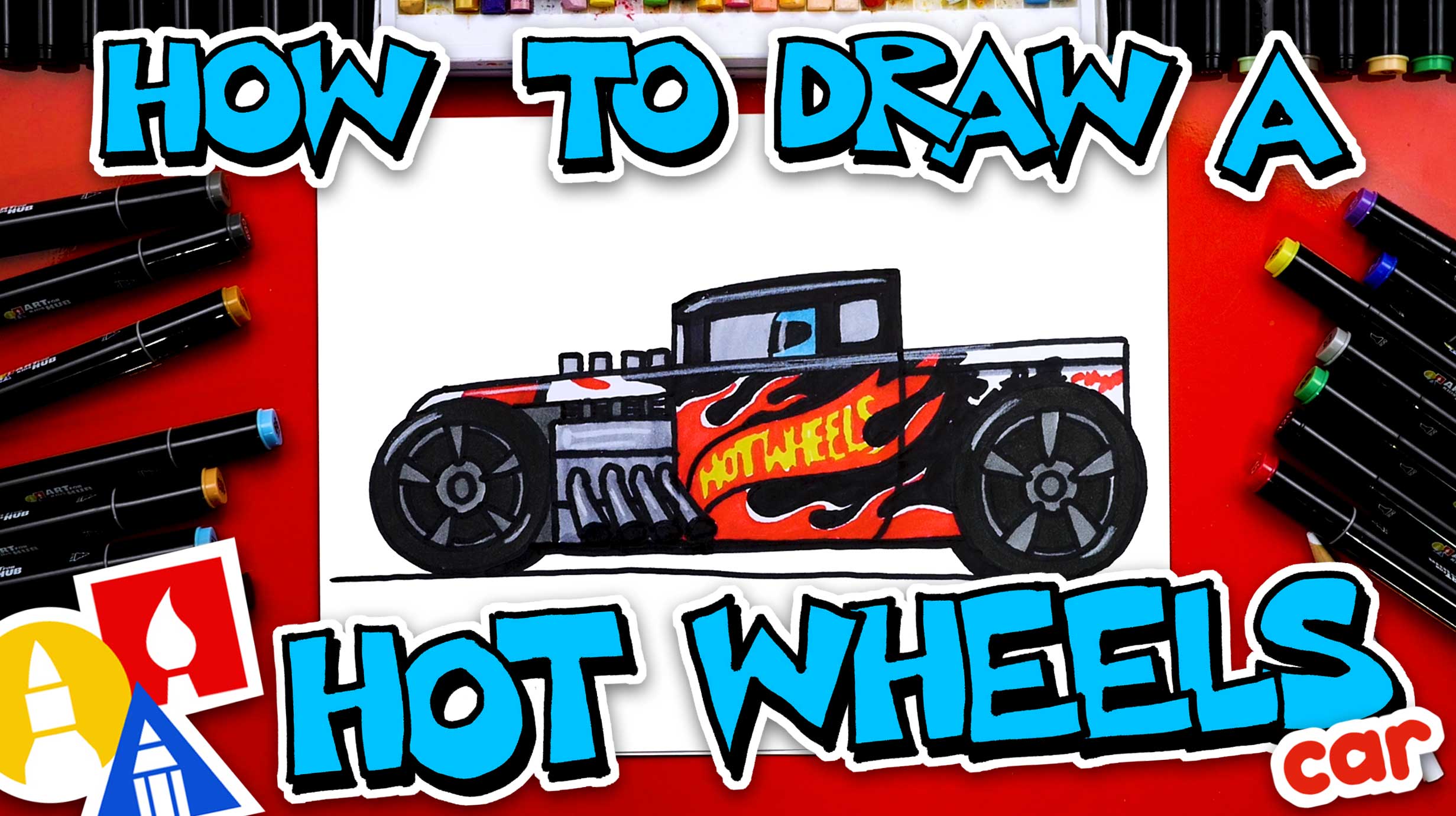 How To Draw A Hot Wheels Car Bone Shaker Art For Kids Hub