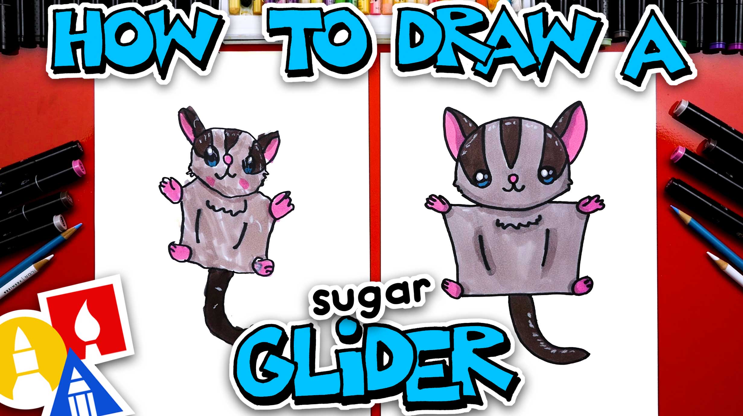 how-to-draw-a-sugar-glider-art-for-kids-hub