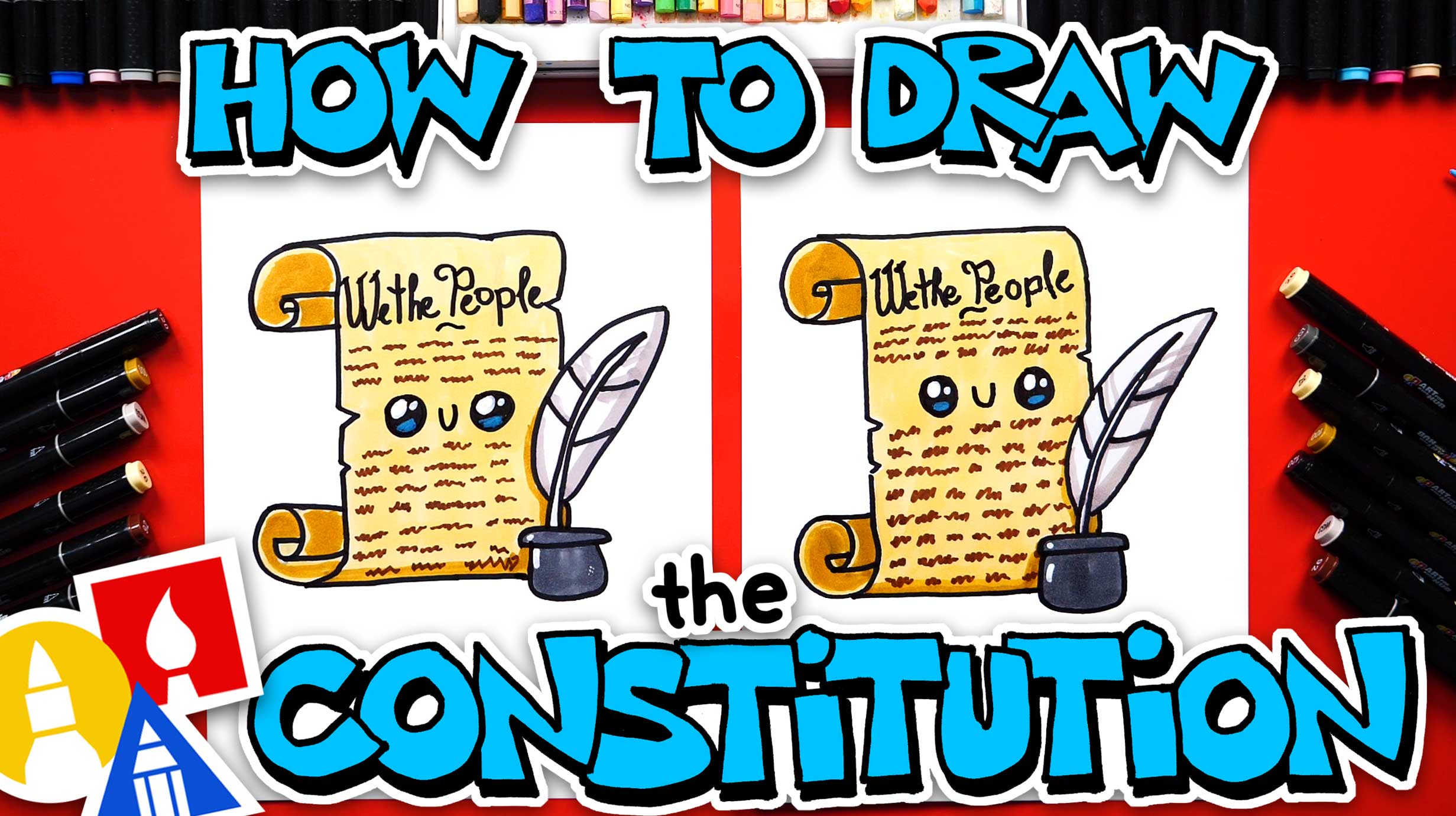 How To Draw The Constitution Of The United States Of America - Art For ...