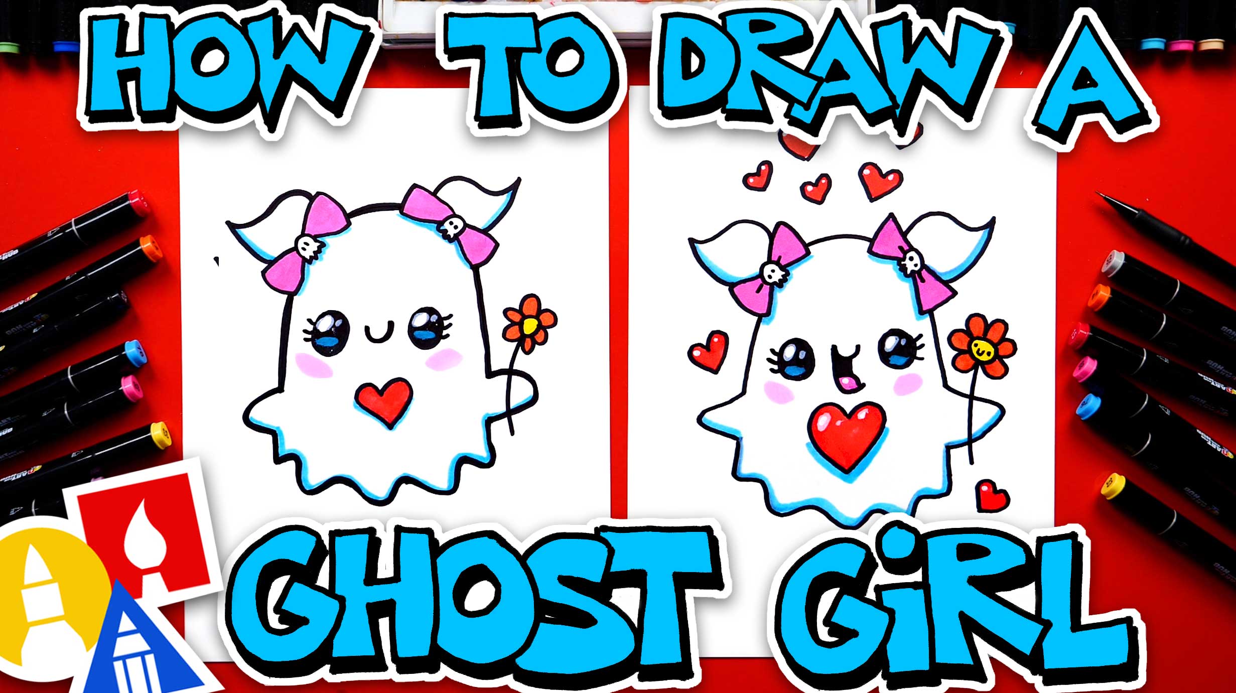 How To Draw A Ghost Girl Art For Kids Hub