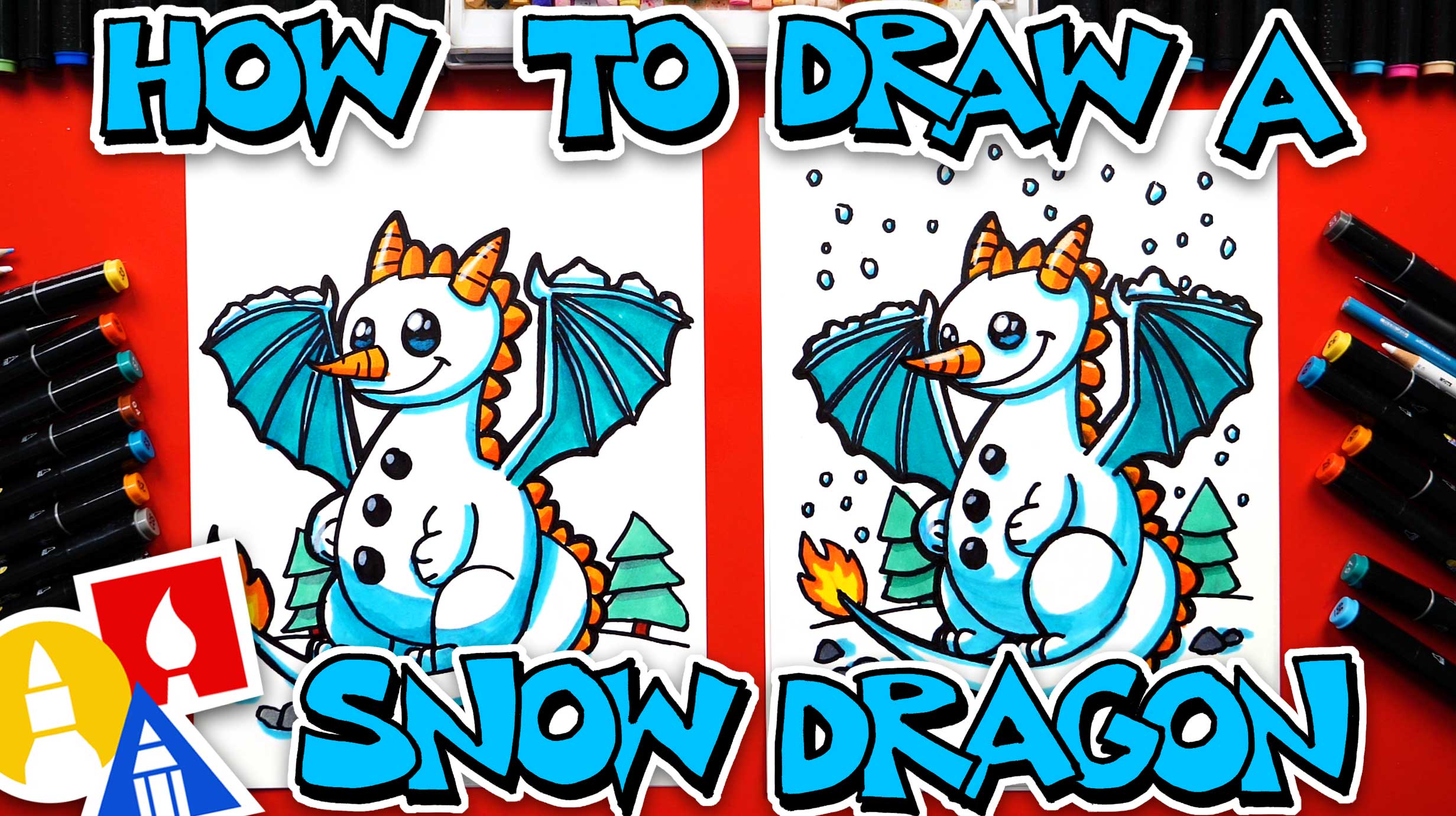 How To Draw A Cartoon Dragon For Kids
