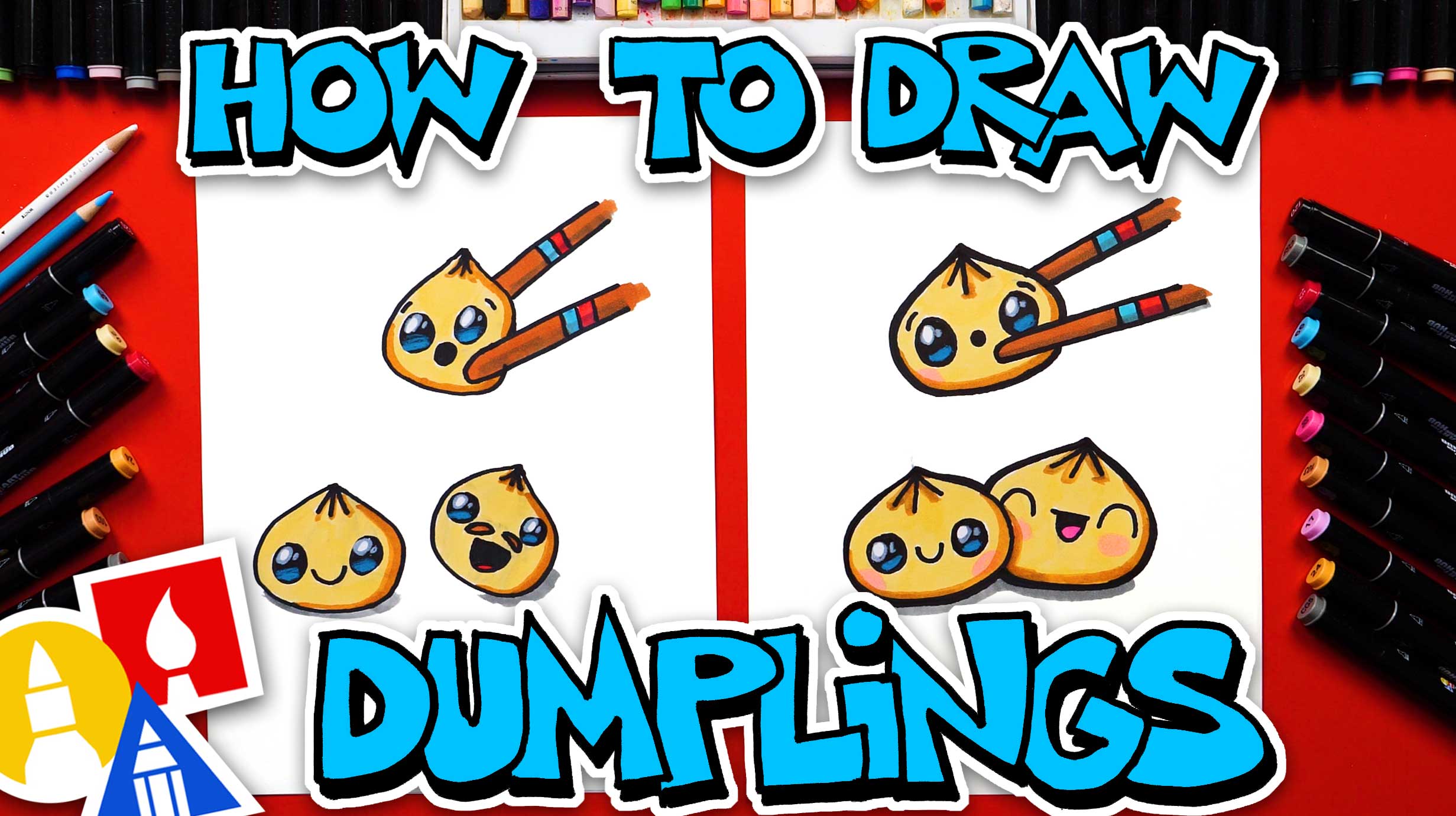 How To Draw Dumplings For The Lunar New Year Art For Kids Hub