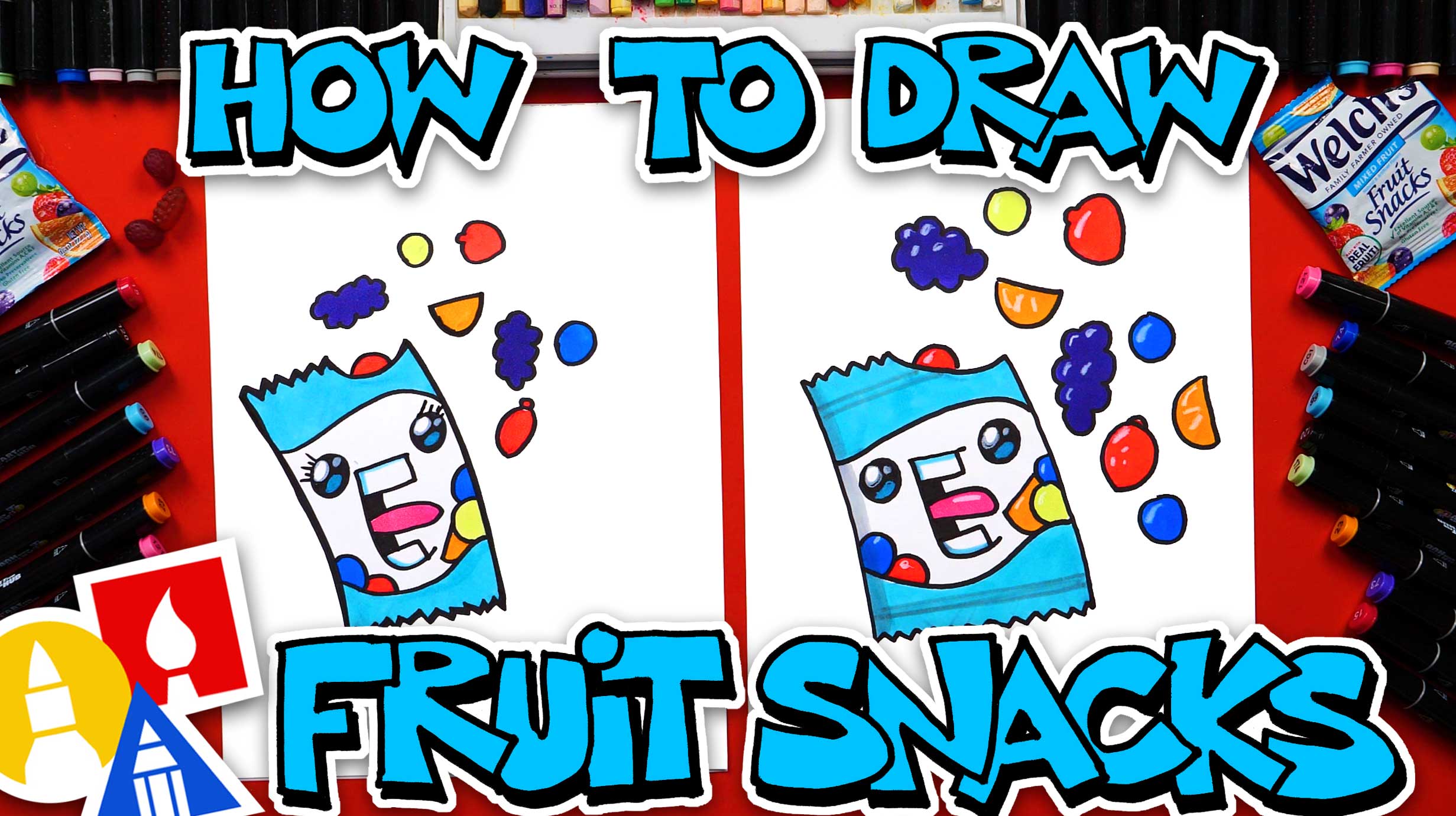 How To Draw Funny Fruit Snacks Art For Kids Hub Free Drawing