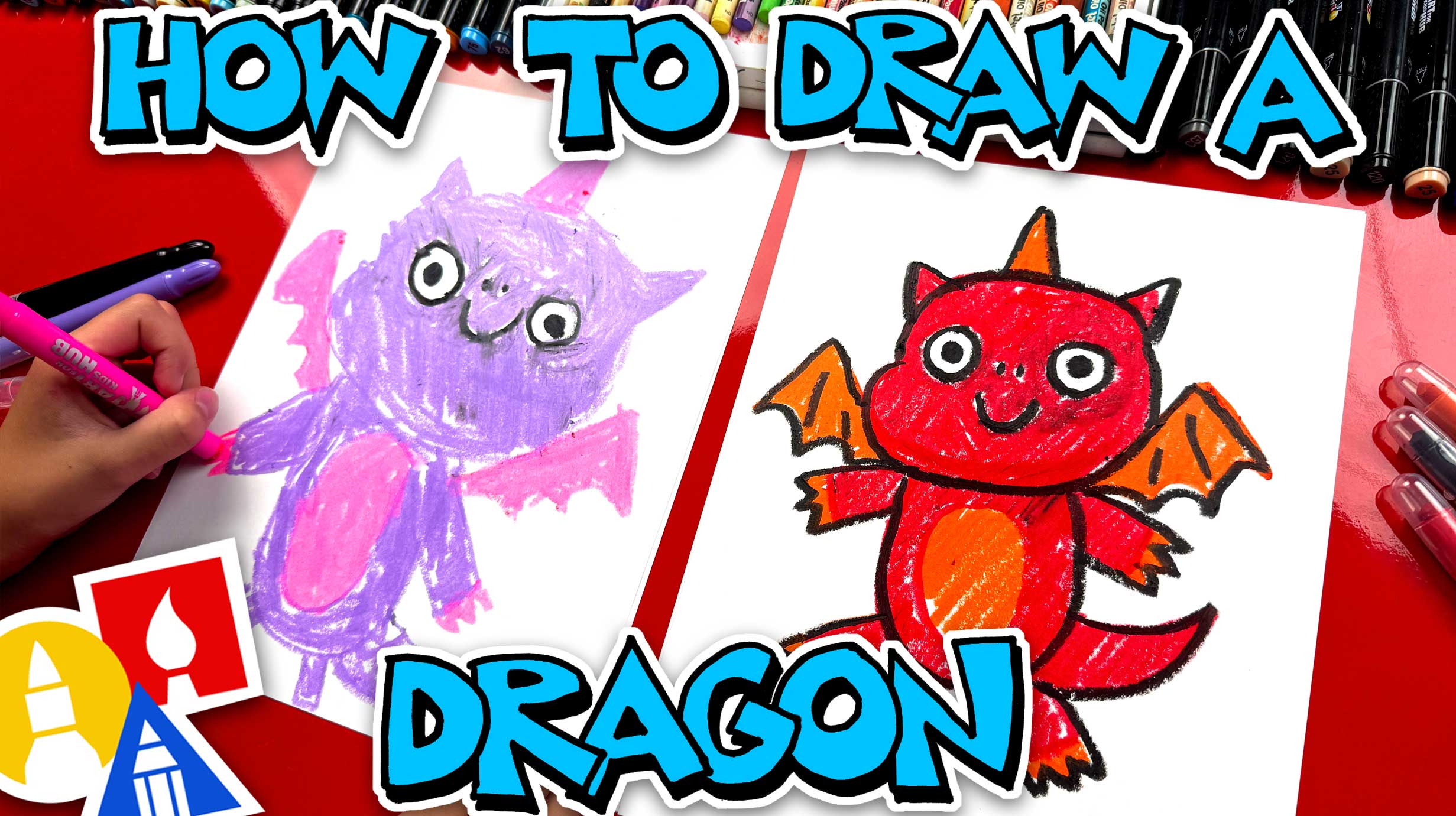 How To Draw A Super Easy Dragon Art For Kids Hub Free Drawing 