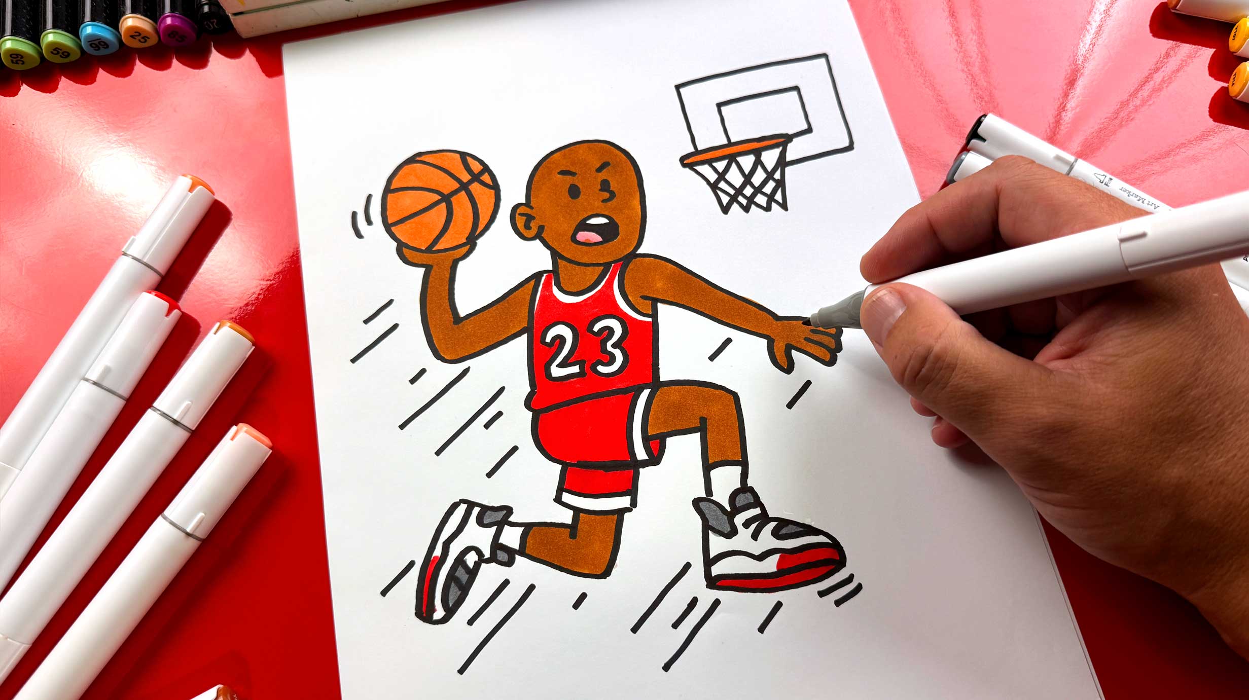 How To Draw Michael Jordan Art For Kids Hub Free Drawing Lessons 