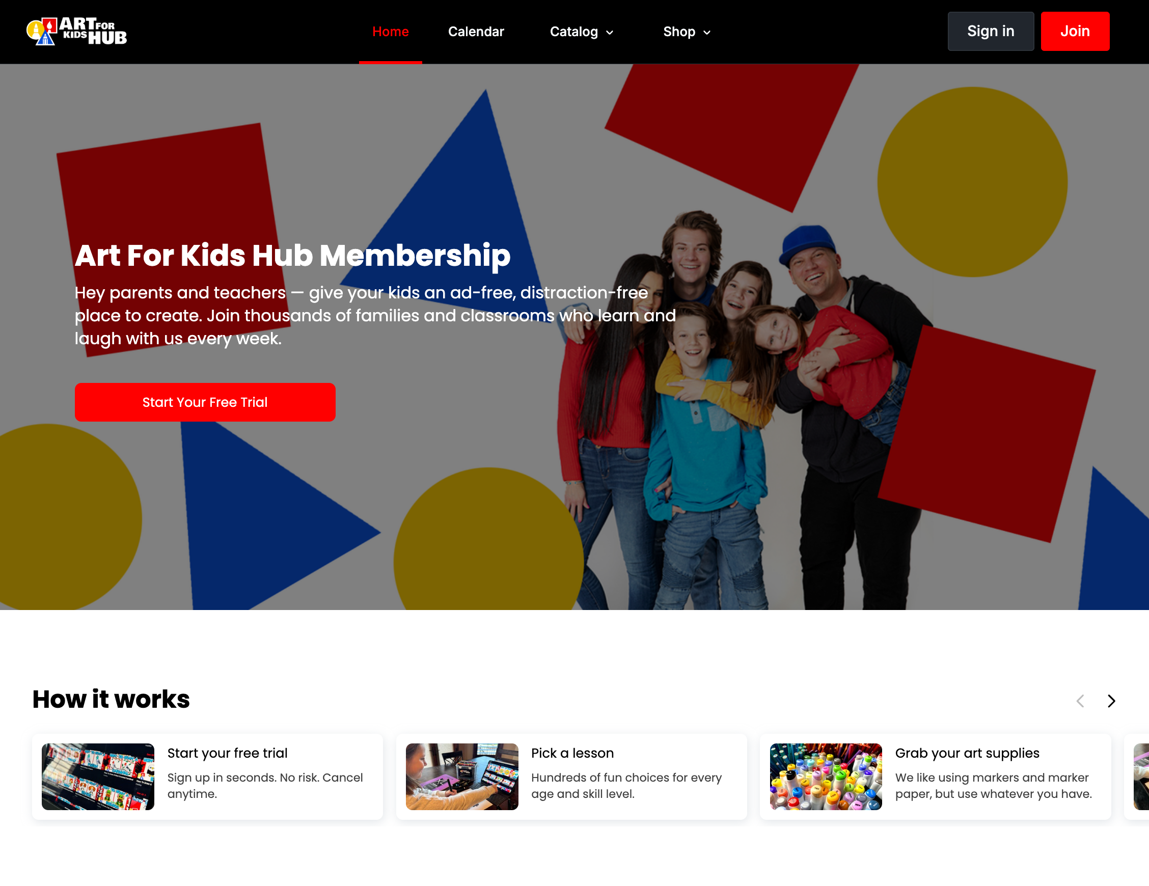 ArtForKidsHub.tv membership app