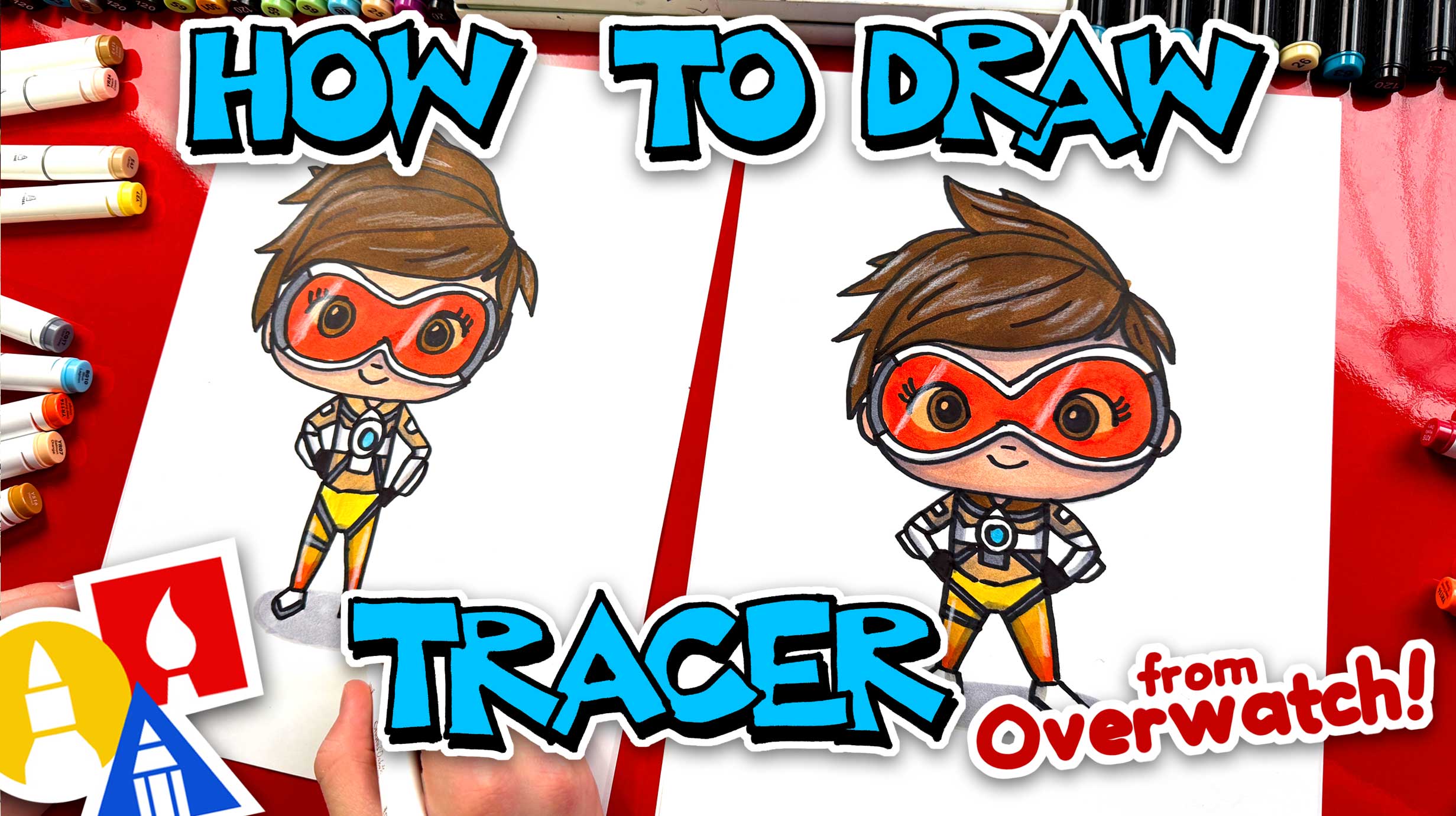How To Draw Tracer From Overwatch - Art For Kids Hub — Free Drawing ...