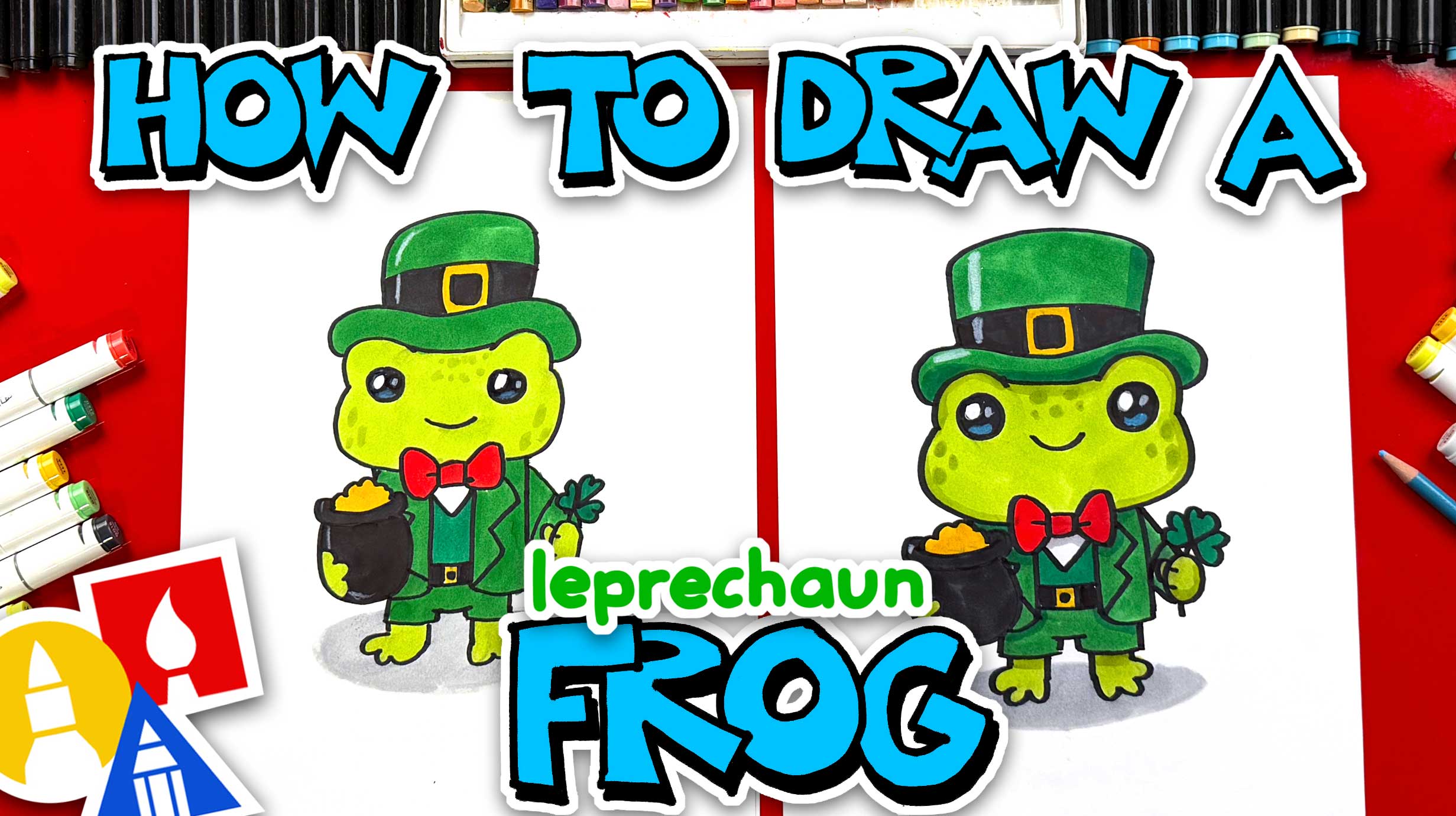 How To Draw The Funniest Leprechaun Frog - Art For Kids Hub — Free ...